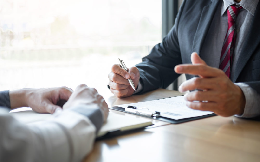 close up hands during business buyer interview